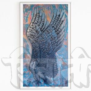 'THE FALCON'
Acrylic on canvas
by Shivani Attri
81×145cm/32×57 inch