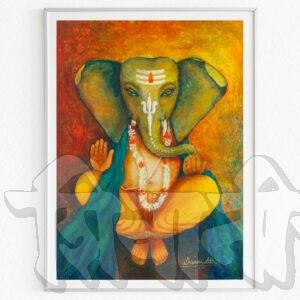 'LORD GANESHA'
Acrylic on canvas
by Shivani Attri
60×40 cm/16×24 inch